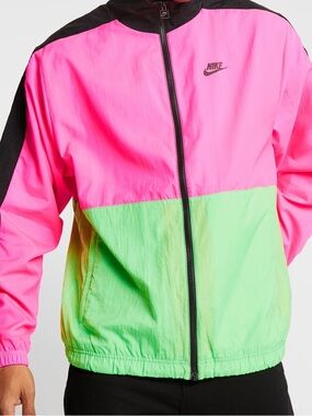 Nike neon pink and green jacket